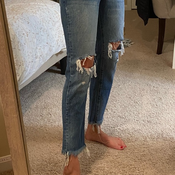 Free People Frayed Jeans - Picture 2 of 6